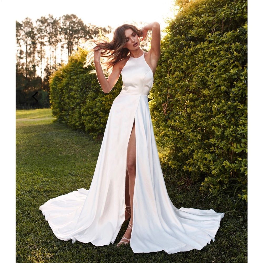 Satin White Gown